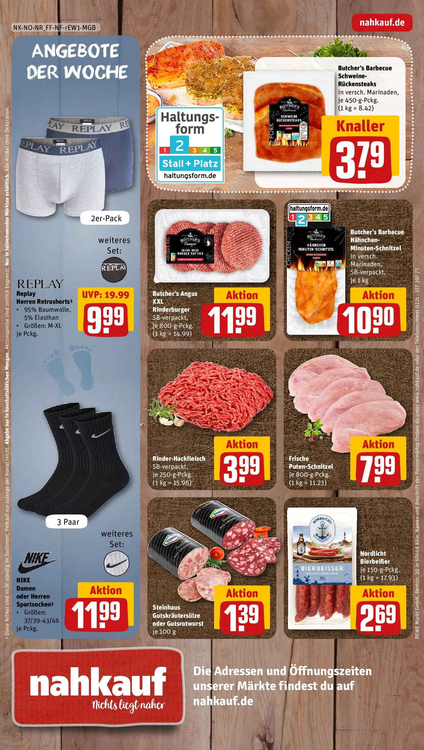 REWE Prospekt ab 10.05.2026 zum Blättern » Angebote | Seite: 12 | Produkte: Burger, Schnitzel, Putenschnitzel, Steak