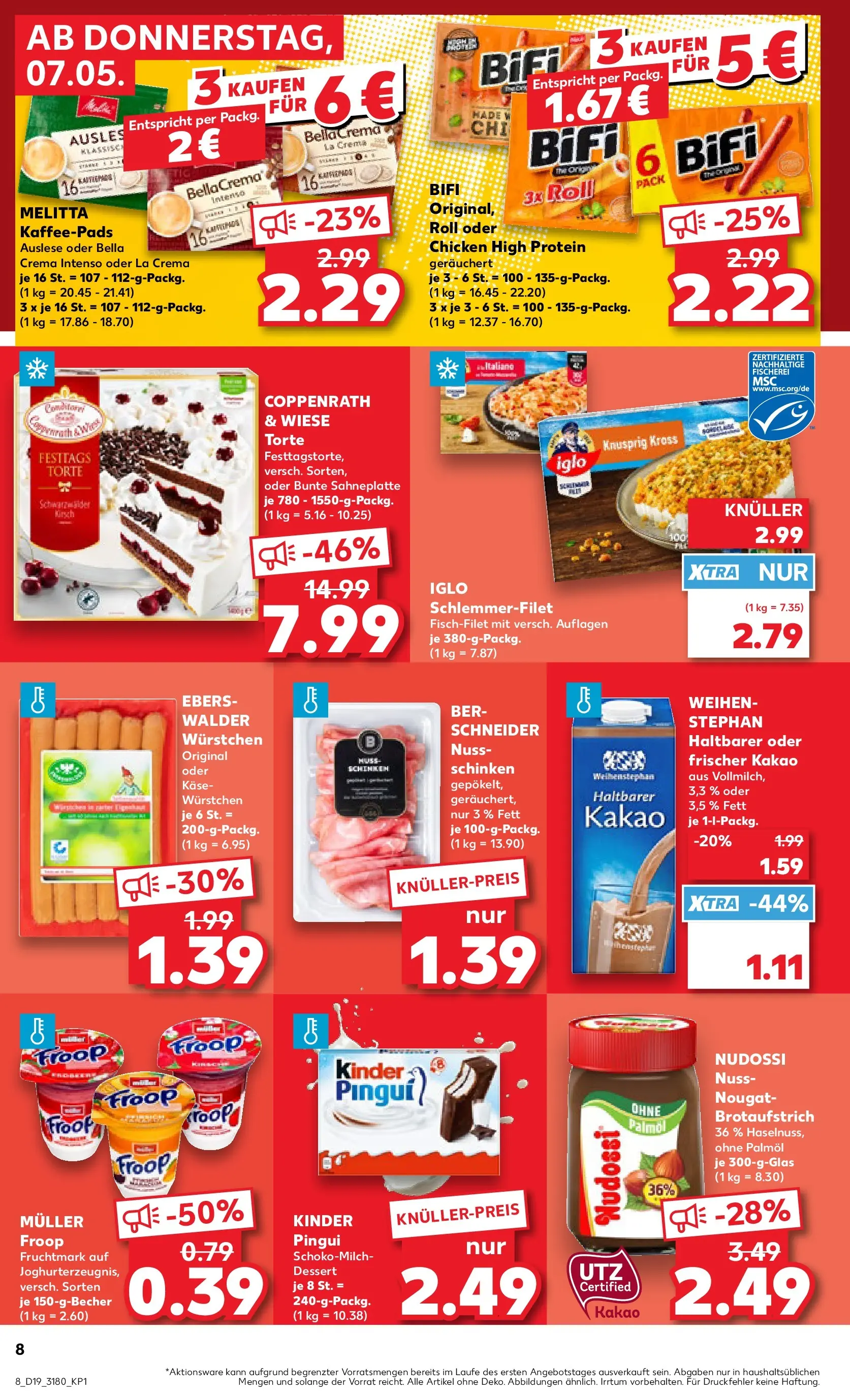 Prospekt Kaufland ab 04.05.2026 » Angebote Online zum Blättern | Seite: 13 | Produkte: Froop, Melitta, Bifi, Schinken