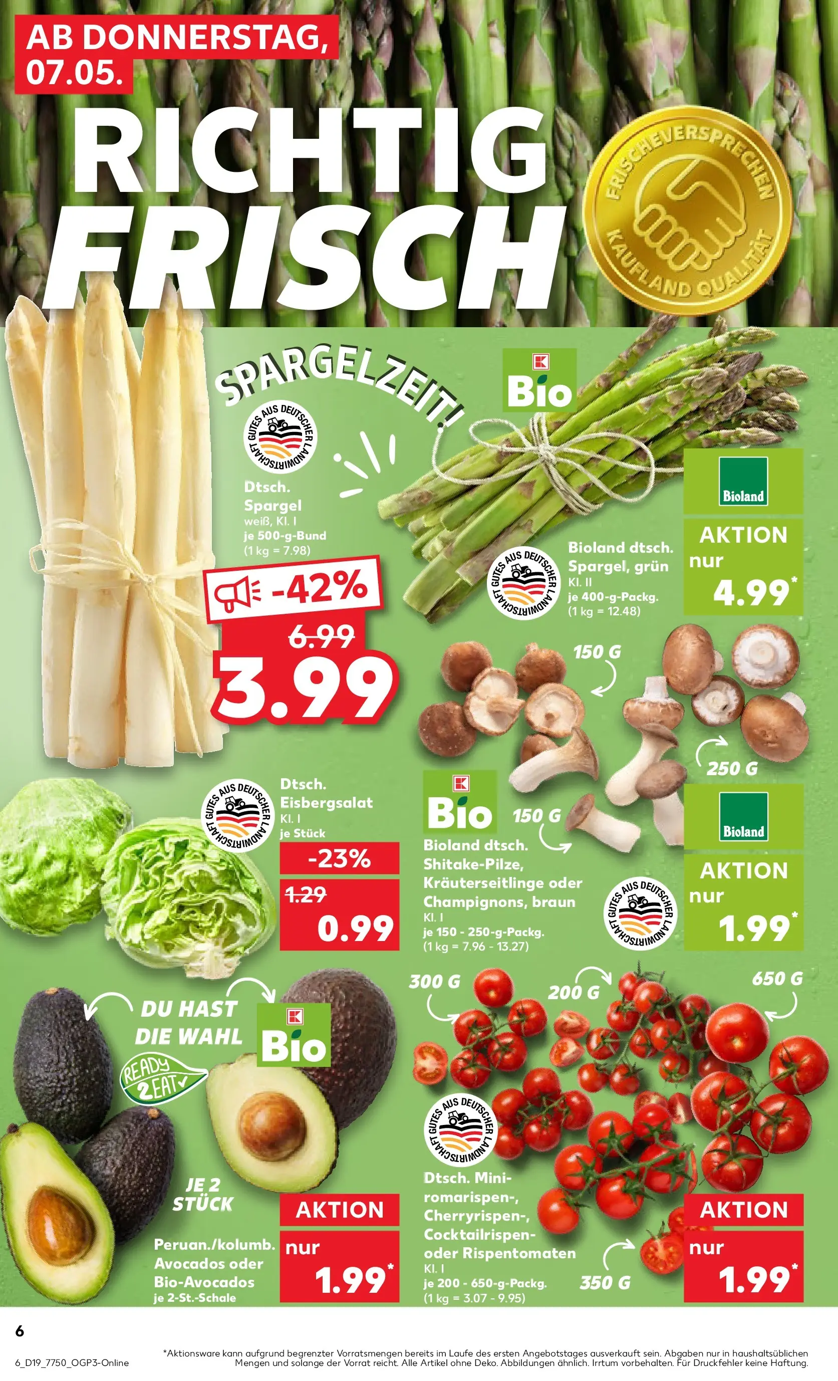 Prospekt Kaufland ab 04.05.2026 » Angebote Online zum Blättern | Seite: 11 | Produkte: Eisbergsalat, Spargel