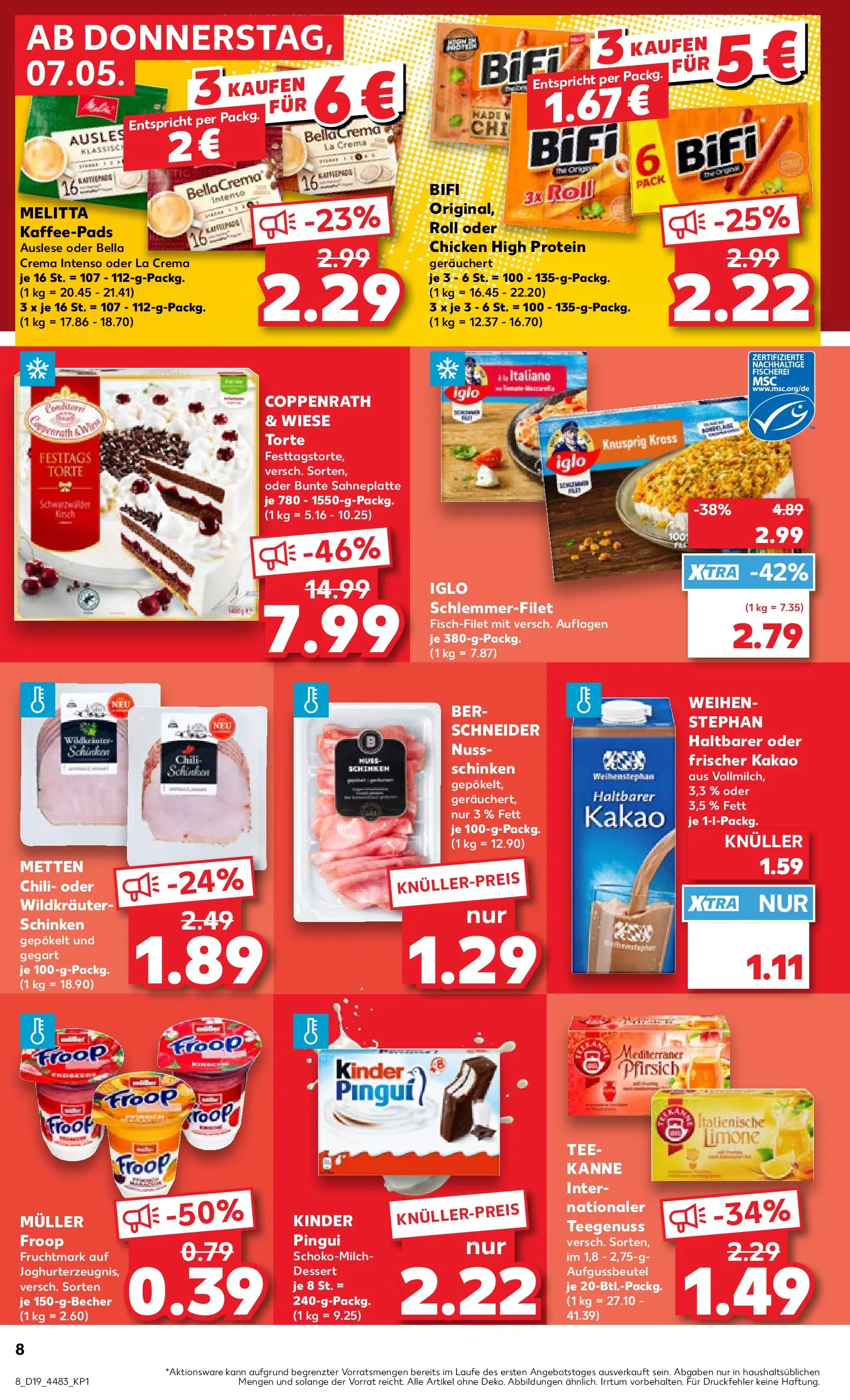 Prospekt Kaufland ab 06.05.2026 » Angebote Online zum Blättern | Seite: 8 | Produkte: Froop, Iglo, Bifi, Creme