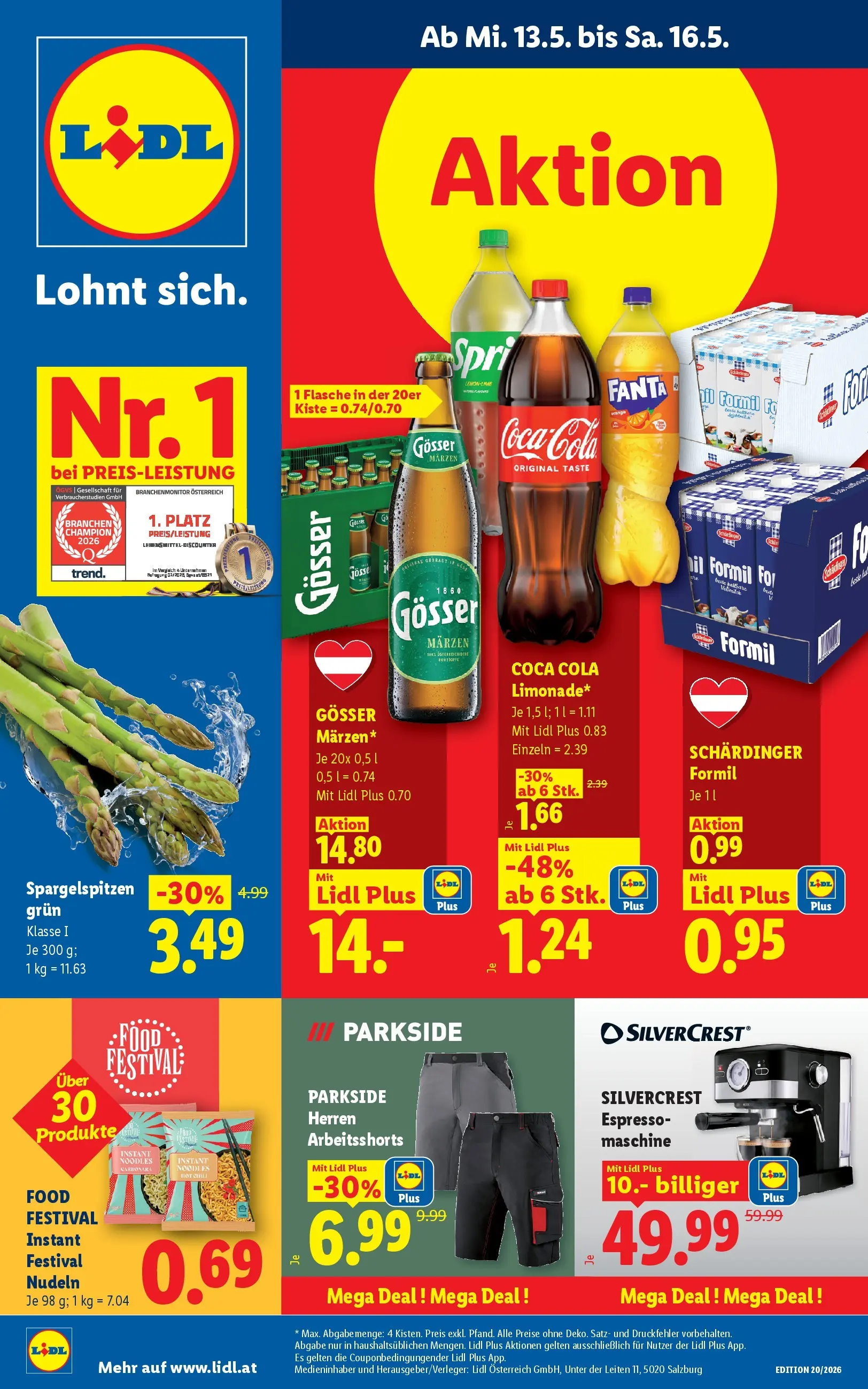 Lidl - Lidl ab 13.05.2026 - Angebote ab donnerstag | Seite: 1 | Produkte: Nudeln