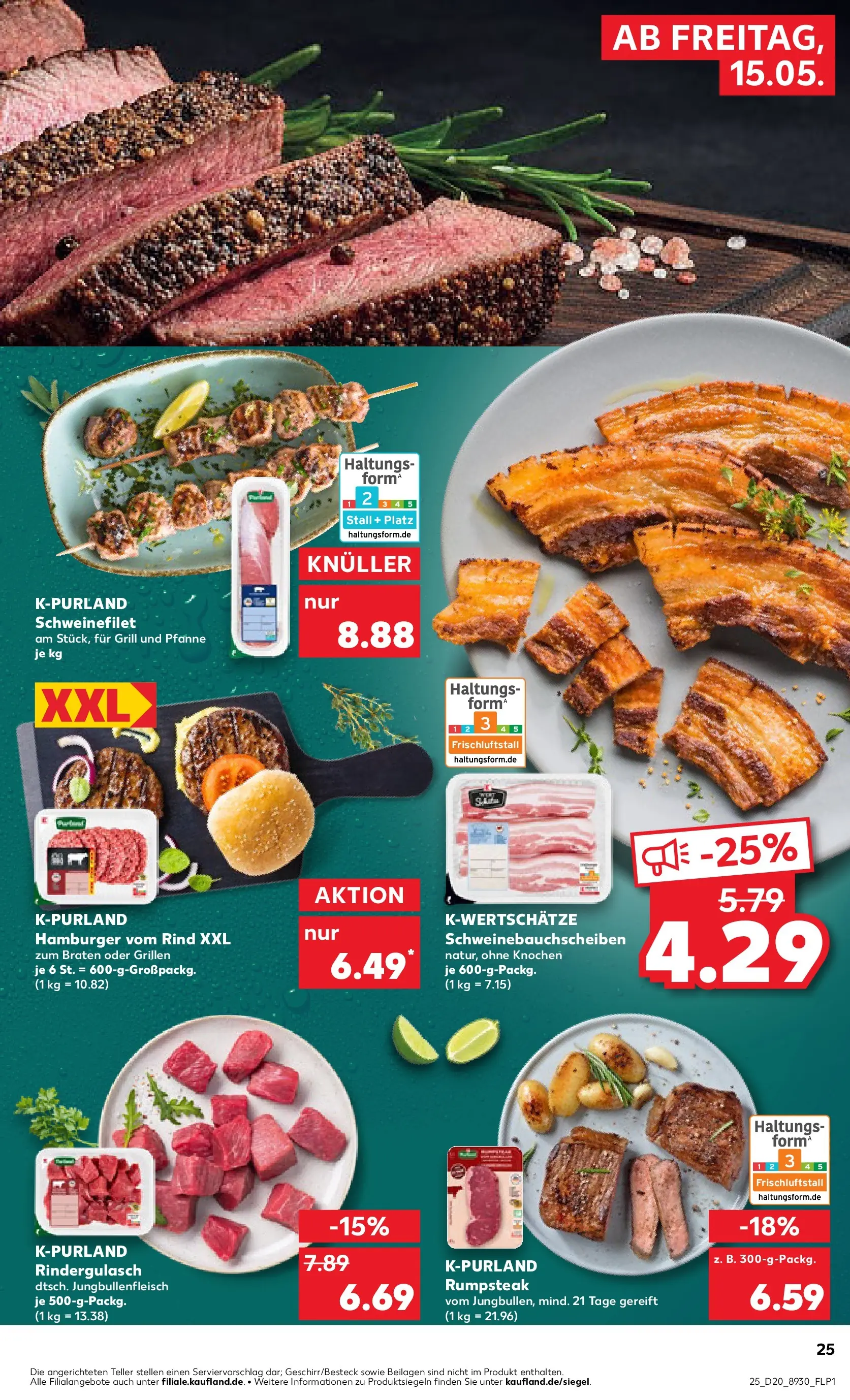 Prospekt Kaufland ab 15.05.2026 » Angebote Online zum Blättern | Seite: 25 | Produkte: Grill, Rindergulasch, Burger, Steak