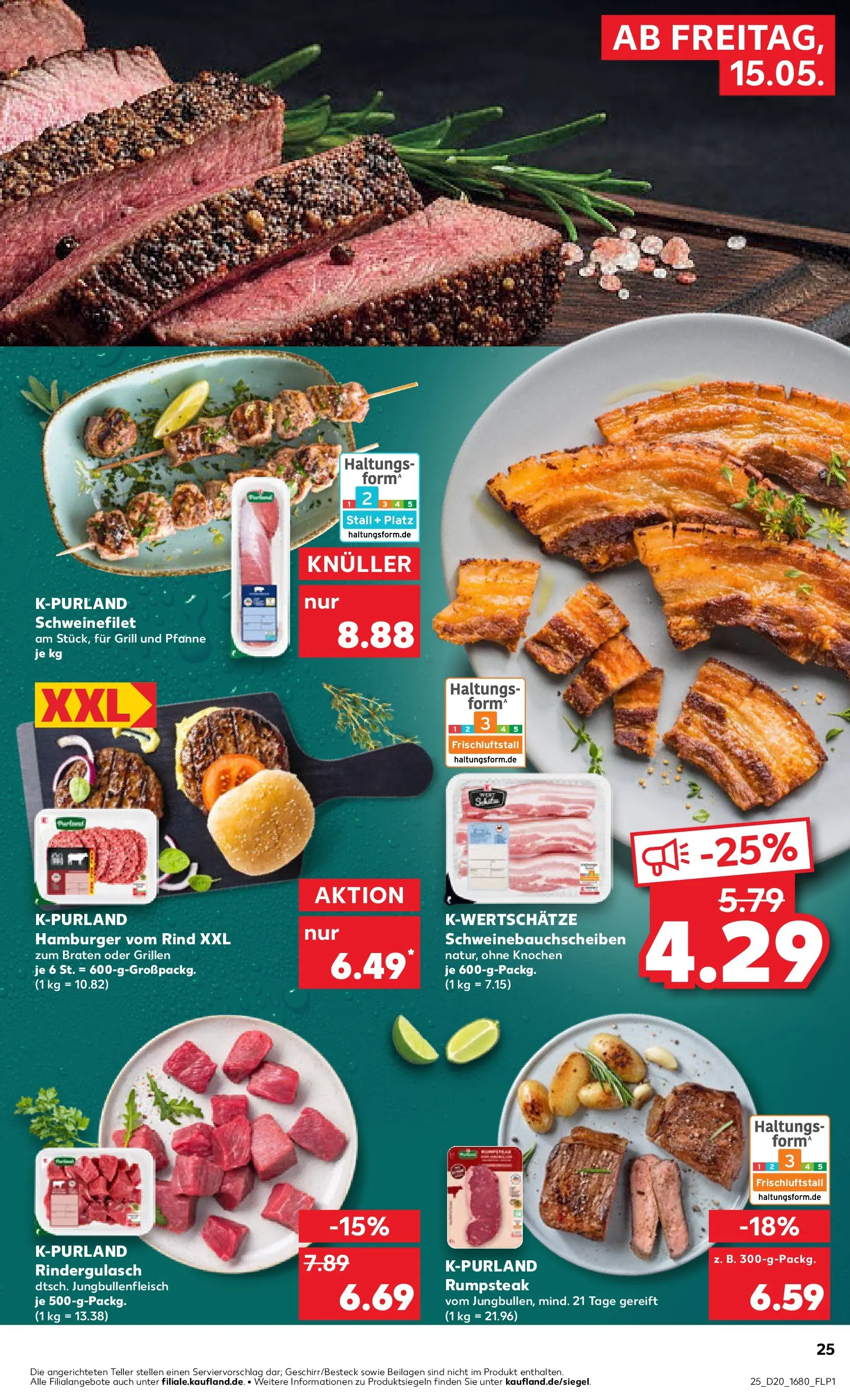 Prospekt Kaufland ab 15.05.2026 » Angebote Online zum Blättern | Seite: 25 | Produkte: Grill, Rindergulasch, Burger, Schweinefilet