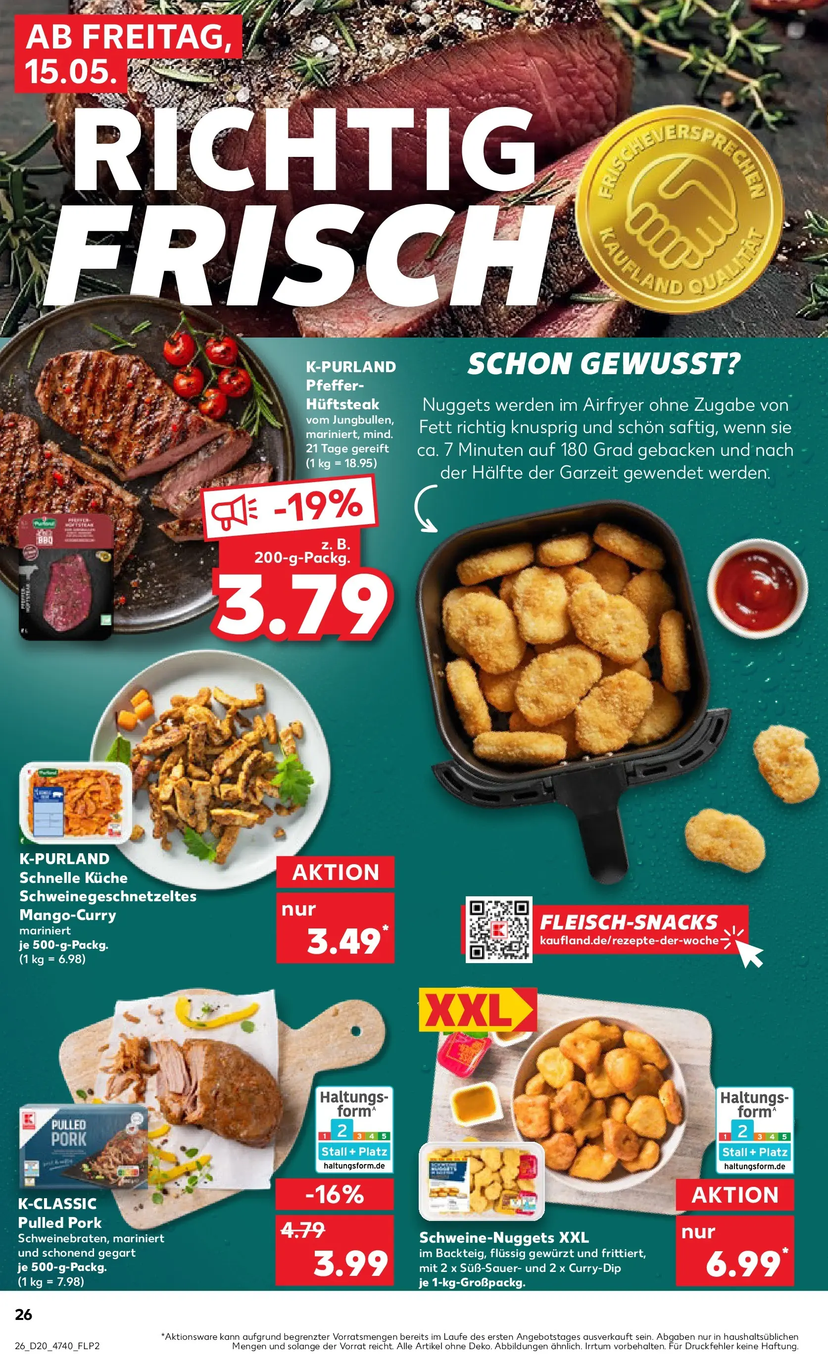 Prospekt Kaufland ab 15.05.2026 » Angebote Online zum Blättern | Seite: 26 | Produkte: Küche, Pfeffer, Steak