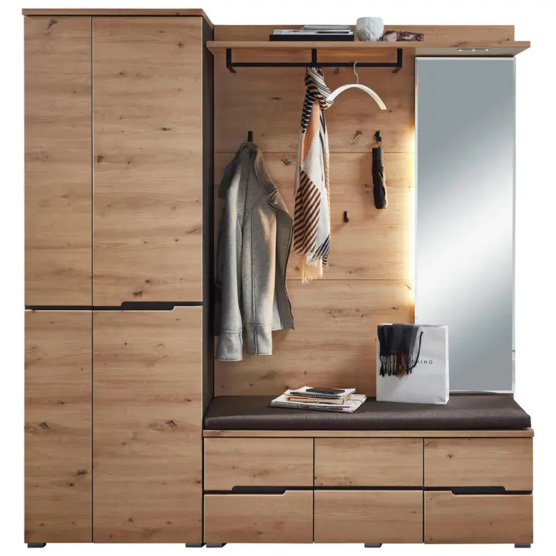 Garderobe 3-teilig in 185/196/37 cm