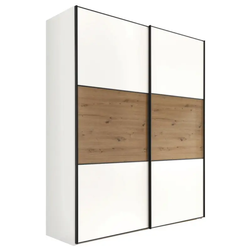 Schwebet&uuml;renschrank in Wei&szlig;, Eiche Artisan