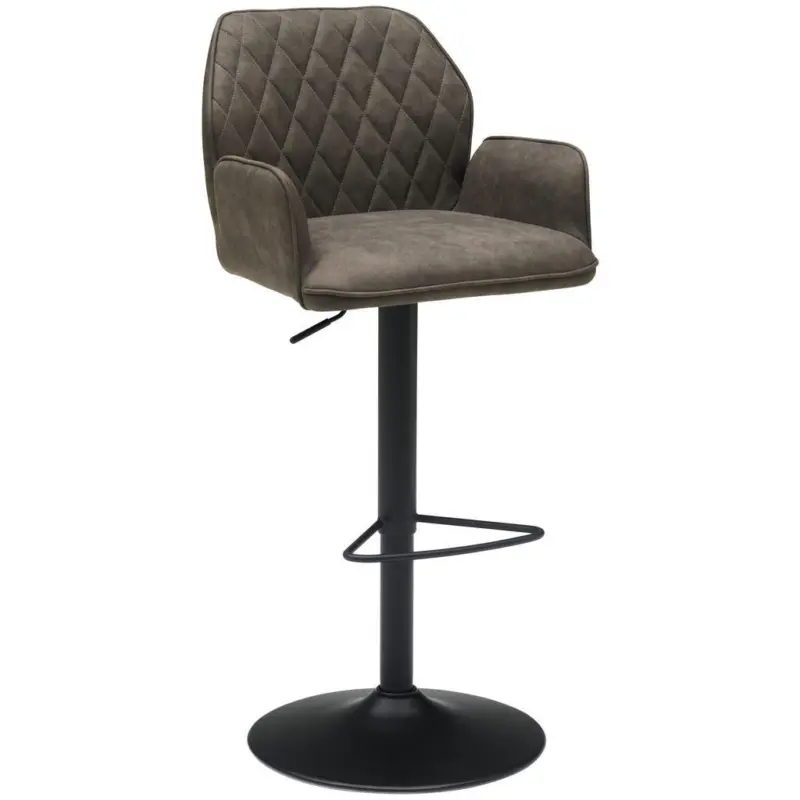 Barhocker in Grau, Schwarz