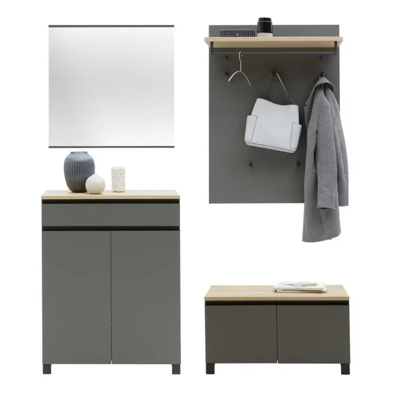 Garderobe 4-teilig in 180/193/40 cm