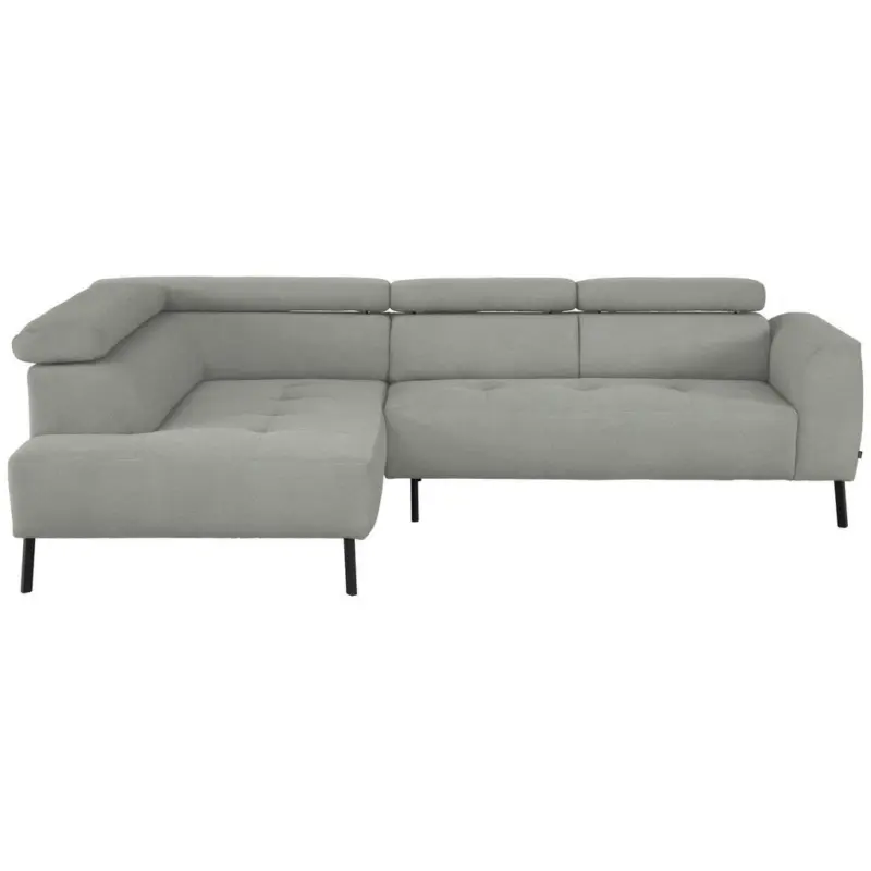Ecksofa in Chenille Alabasterfarben 205/280 cm