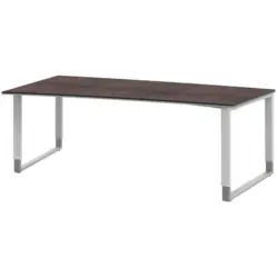 Schreibtisch 200/100/68-82 cm Grau, Wei&szlig;, Alufarben