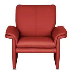 Sessel in Echtleder Rot