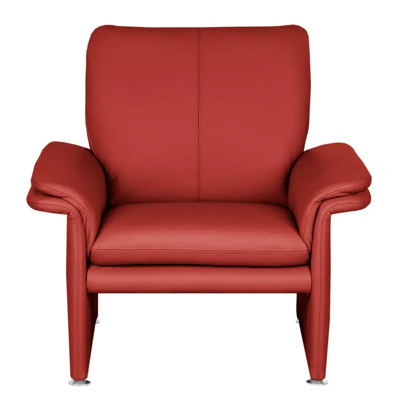 Sessel in Echtleder Rot