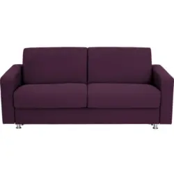 Schlafsofa Messina in Flachgewebe Aubergine