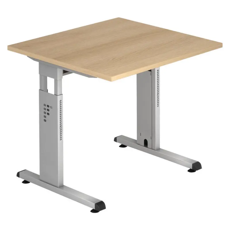 Schreibtisch 80/80/65-85 cm Eichefarben h&ouml;henverstellbar