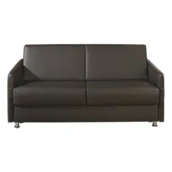 Schlafsofa Messina in Echtleder Braun
