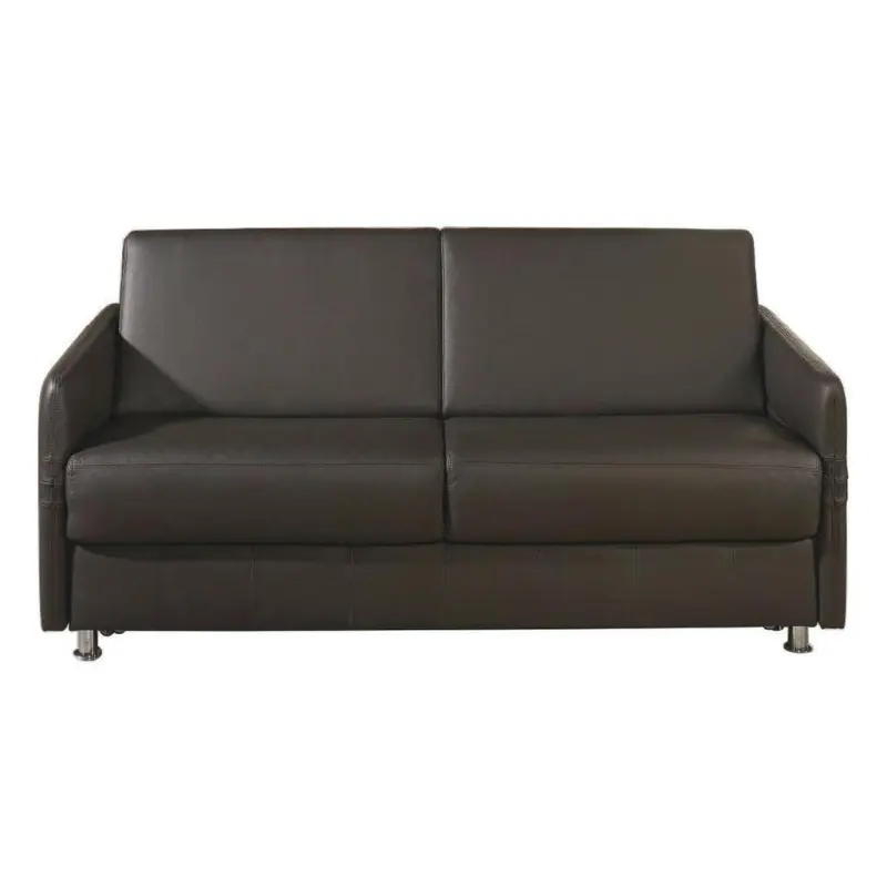 Schlafsofa Messina in Echtleder Braun