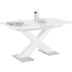 XXXLutz Lauterach - Ihr M&ouml;belhaus bei Bregenz Esstisch 140-175/85/76 cm Nachbildung Metall, Glas, Holzwerkstoff ausziehbar rechteckig Wei&szlig; Hochglanz