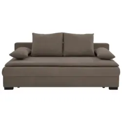 Schlafsofa in Samt Taupe