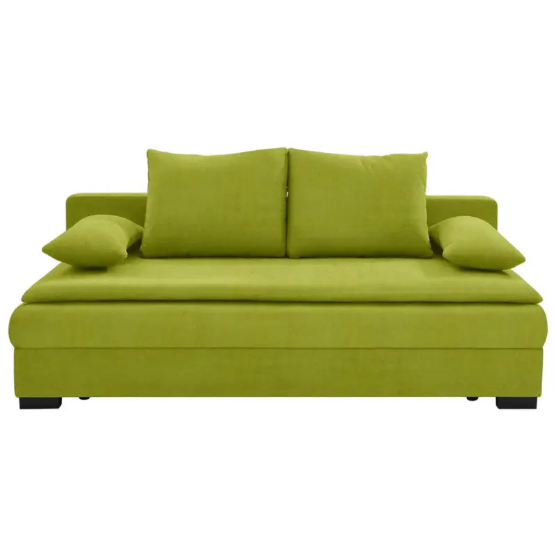 Schlafsofa in Samt Olivgr&uuml;n