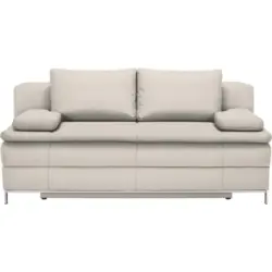 Boxspringsofa Centa in Flachgewebe Creme Modern