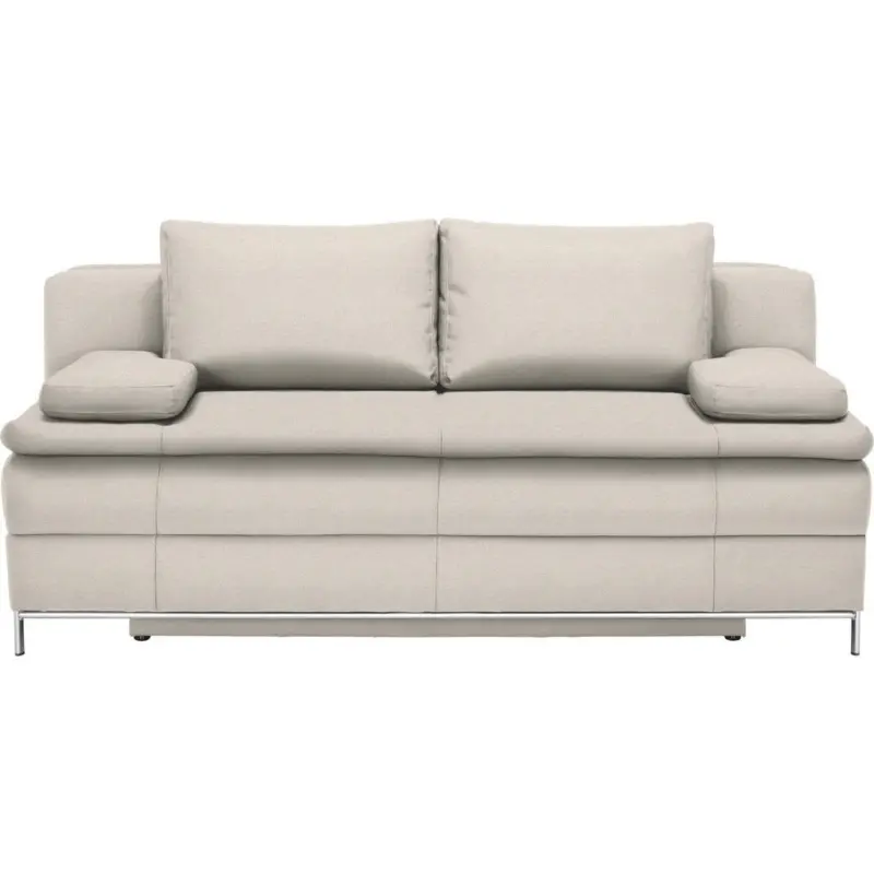 Boxspringsofa Centa in Flachgewebe Creme Modern