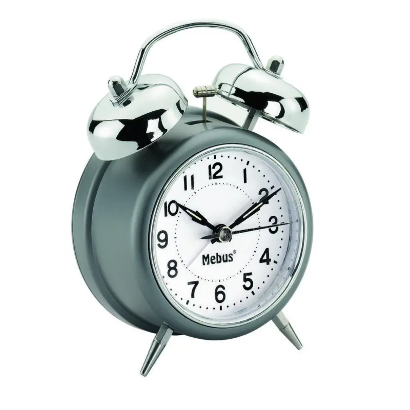 Wecker Grau 15/10,5/6,5 cm