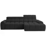 XXXLutz Lauterach - Ihr M&ouml;belhaus bei Bregenz Ecksofa in Chenille Schwarz 290/152 cm