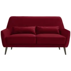 3-Sitzer-Sofa in Mikrofaser Rot