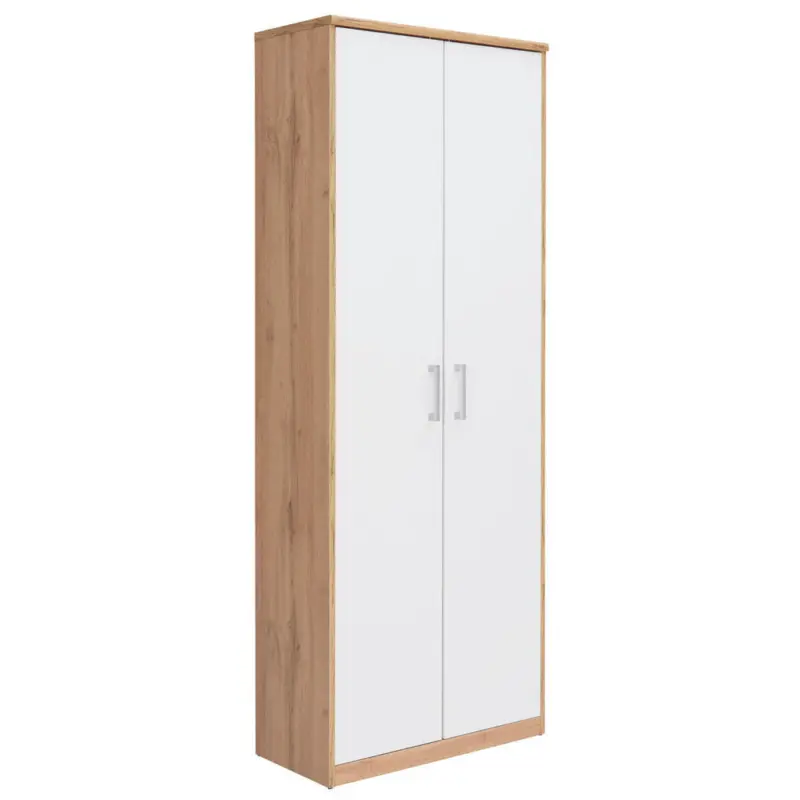 Mehrzweckschrank 72/194/36 cm in Wei&szlig;, Eiche Wotan