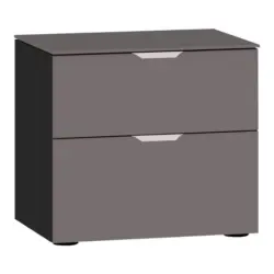 Nachtk&auml;stchen 45/42/43 cm in Schwarz, Dunkelgrau