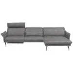 XXXLutz Lauterach - Ihr M&ouml;belhaus bei Bregenz Ecksofa in Lederlook Hellgrau 330/174 cm