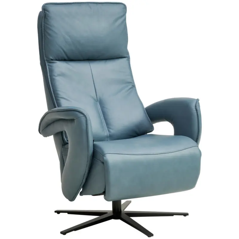 Relaxsessel in Leder Blau