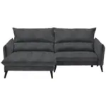 XXXLutz Lauterach - Ihr M&ouml;belhaus bei Bregenz Ecksofa in Velours Anthrazit 170/238 cm