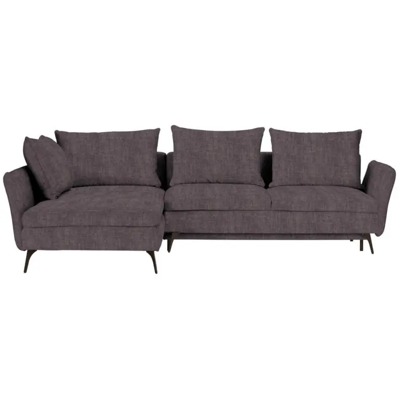 Ecksofa in Webstoff Grau 182/280 cm