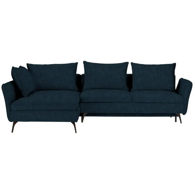 Ecksofa in Webstoff Petrol 182/280 cm