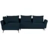 Ecksofa in Webstoff Petrol 182/280 cm