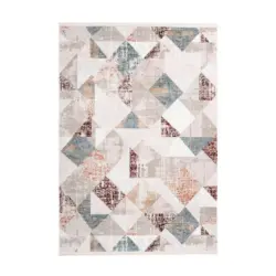 Vintage-Teppich 80/150 cm Akropolis Grau, Rosa