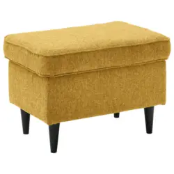 Hocker in Textil, Holzwerkstoff Gelb
