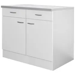 K&uuml;chenunterschrank 100/85/60 cm in Wei&szlig;