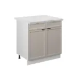 XXXLutz Lauterach - Ihr M&ouml;belhaus bei Bregenz K&uuml;chenunterschrank Fame-Line GrauBeige 80 cm , AP Marmor