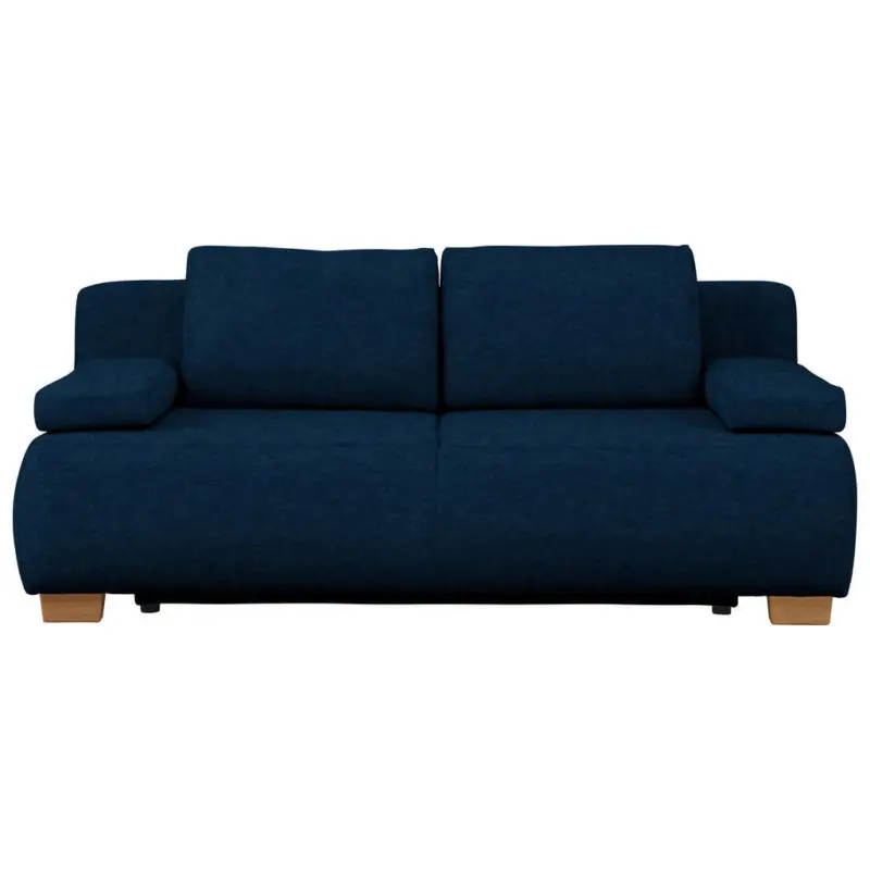 Boxspringsofa in Webstoff Dunkelblau Skandinavisch