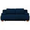Boxspringsofa in Webstoff Dunkelblau Skandinavisch