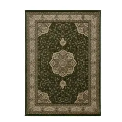 Webteppich 80/150 cm Kashmir 2601 Gr&uuml;n Gr&uuml;n