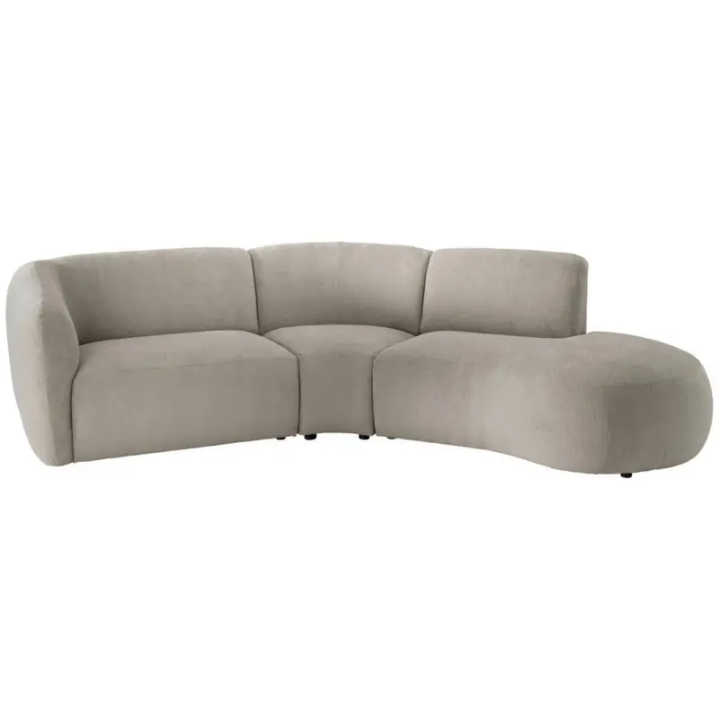 Ecksofa in Mikrofaser Taupe 276/182 cm