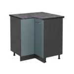 XXXLutz Lauterach - Ihr M&ouml;belhaus bei Bregenz Eckunterschrank R-Line Blau-Grau 75.6 cm , AP Anthrazit