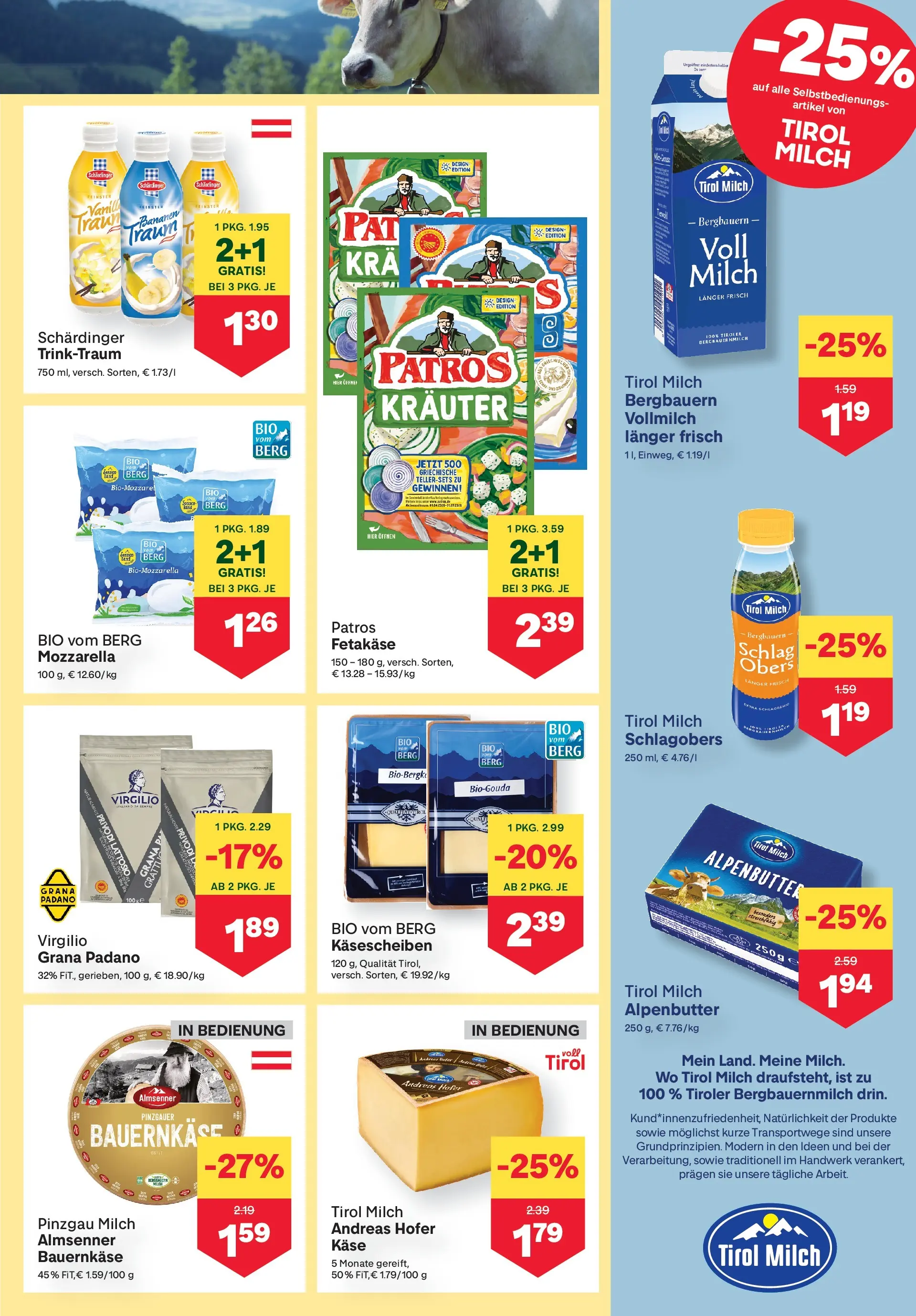MPREIS St.Gallenkirch von 13.05.2026 - Aktuelle Angebote | Seite: 5 | Produkte: Milch, Käse, Bananen