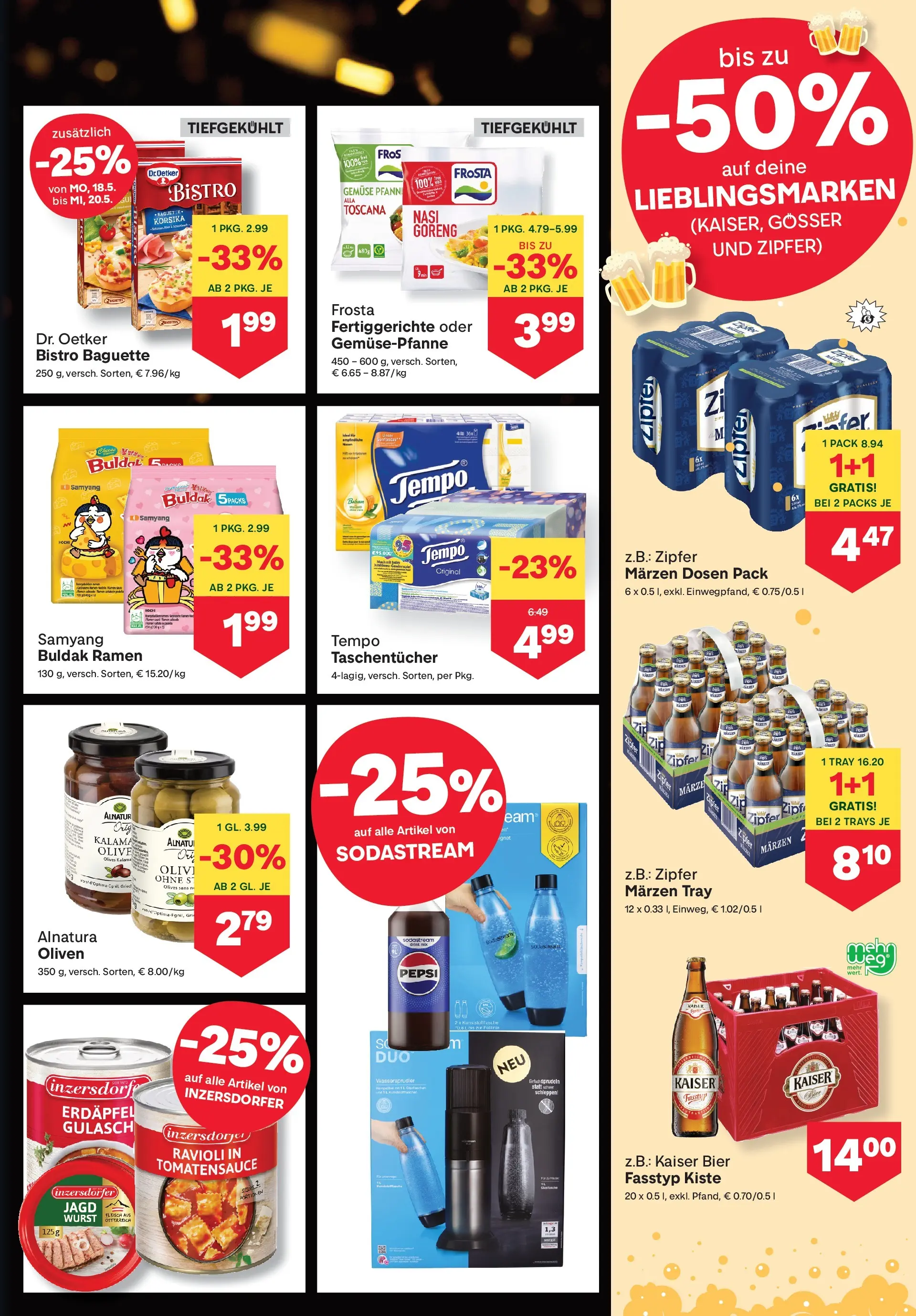 MPREIS St.Gallenkirch von 13.05.2026 - Aktuelle Angebote | Seite: 7 | Produkte: Gemüse, Jääkaappipakastin, Szeder, Bier