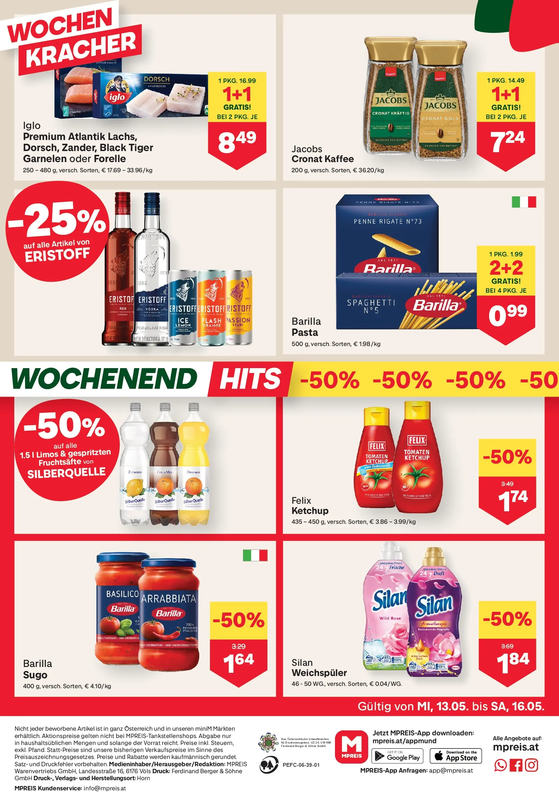 MPREIS St.Gallenkirch von 13.05.2026 - Aktuelle Angebote | Seite: 12 | Produkte: Duft, Hajdina liszt, Kaffee, Tomaten