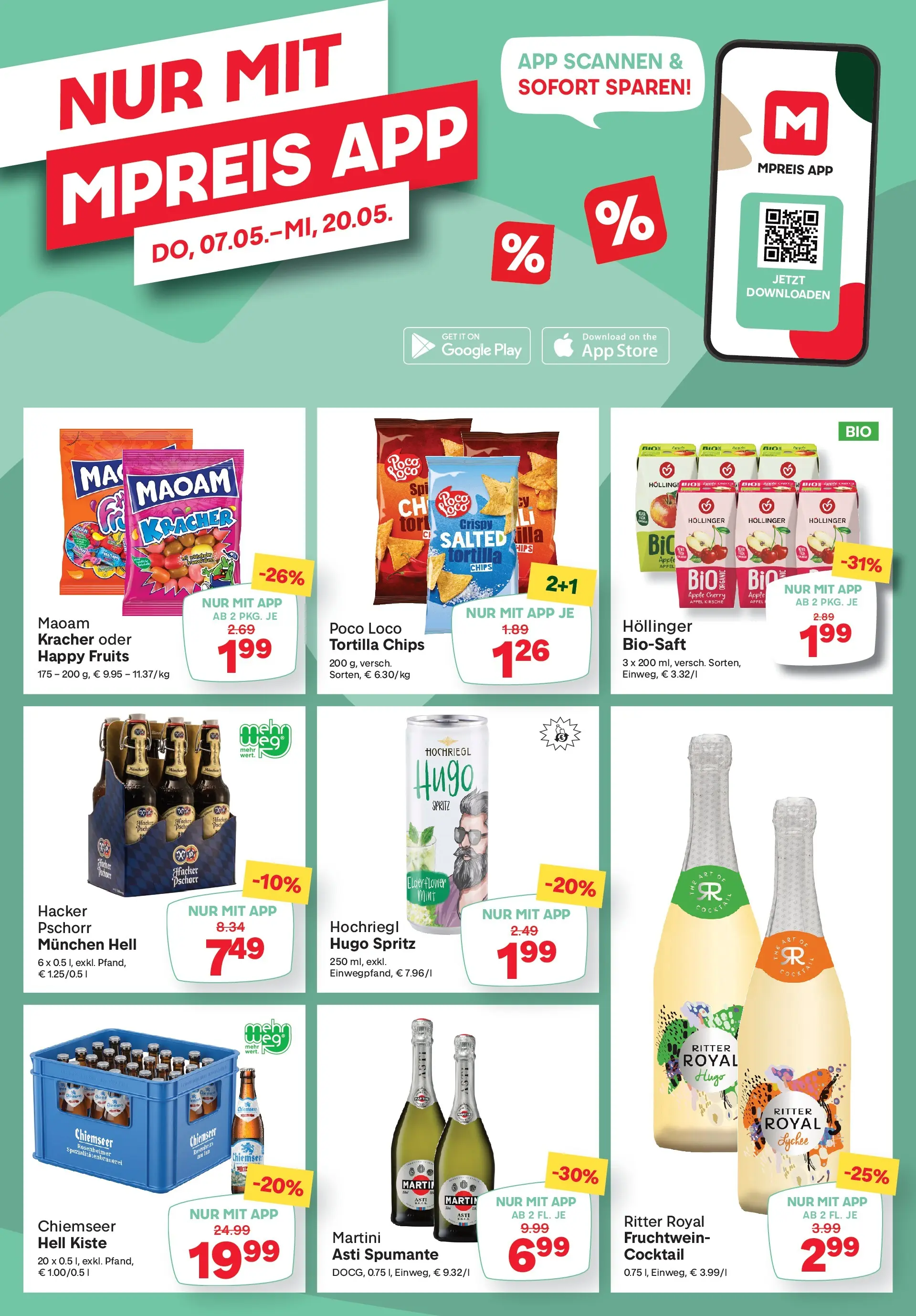 MPREIS St.Gallenkirch von 13.05.2026 - Aktuelle Angebote | Seite: 14 | Produkte: Chips, Apple, Äpfel