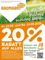 Globus Baumarkt Globus Baumarkt: Wochenangebote - ab 15.05.2026